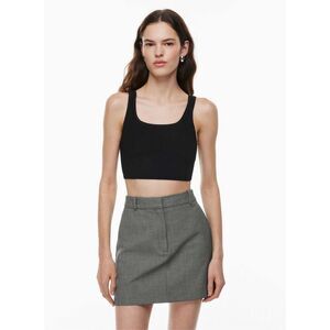 Aritzia Babaton Sculpt Knit Squareneck Cropped Tank size L Black